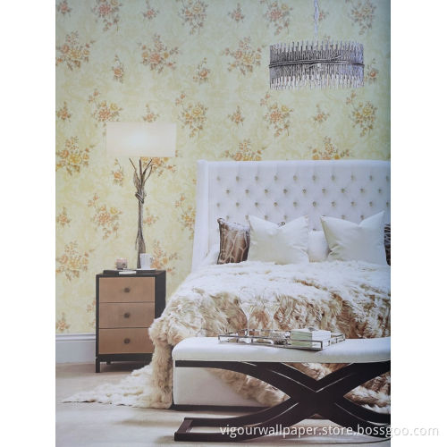 Papier peint Vinly Papier peint en papier PVC Flower Design